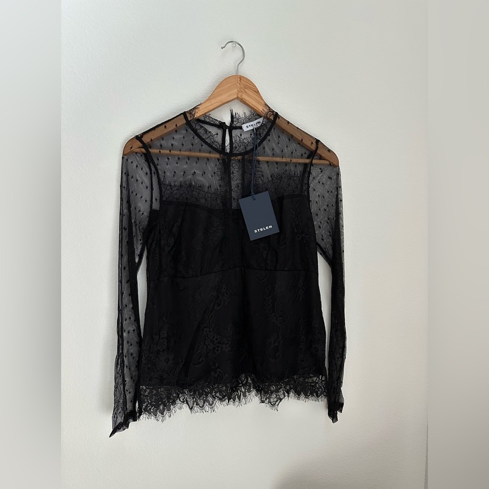 Need Supply Stelen Black Lace Blouse